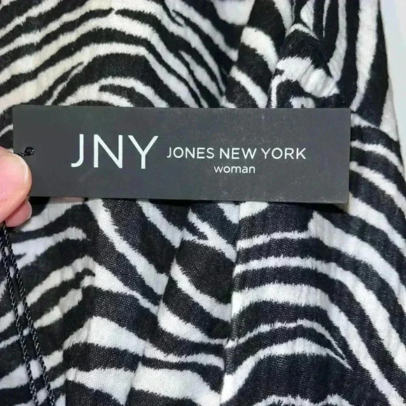 JNY New York Zebra Print Oversized‎ Tunic Top Animal Pattern Statement Piece A10 - Picture 4 of 6